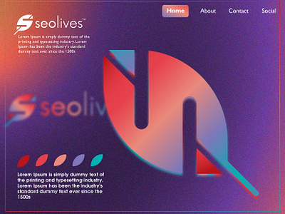 seolives logo recombination behance branding dribbble elastic electricity energy environment gradient leaf lettering logo logo design modern logo plant power renewable s save life solar sustainable