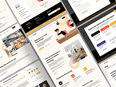 Turtleback - Coworking Space Website animation animation ui app design branding graphic design illustration logo minimal motion graphics product ui ui design ui ux ux ux design web app web design