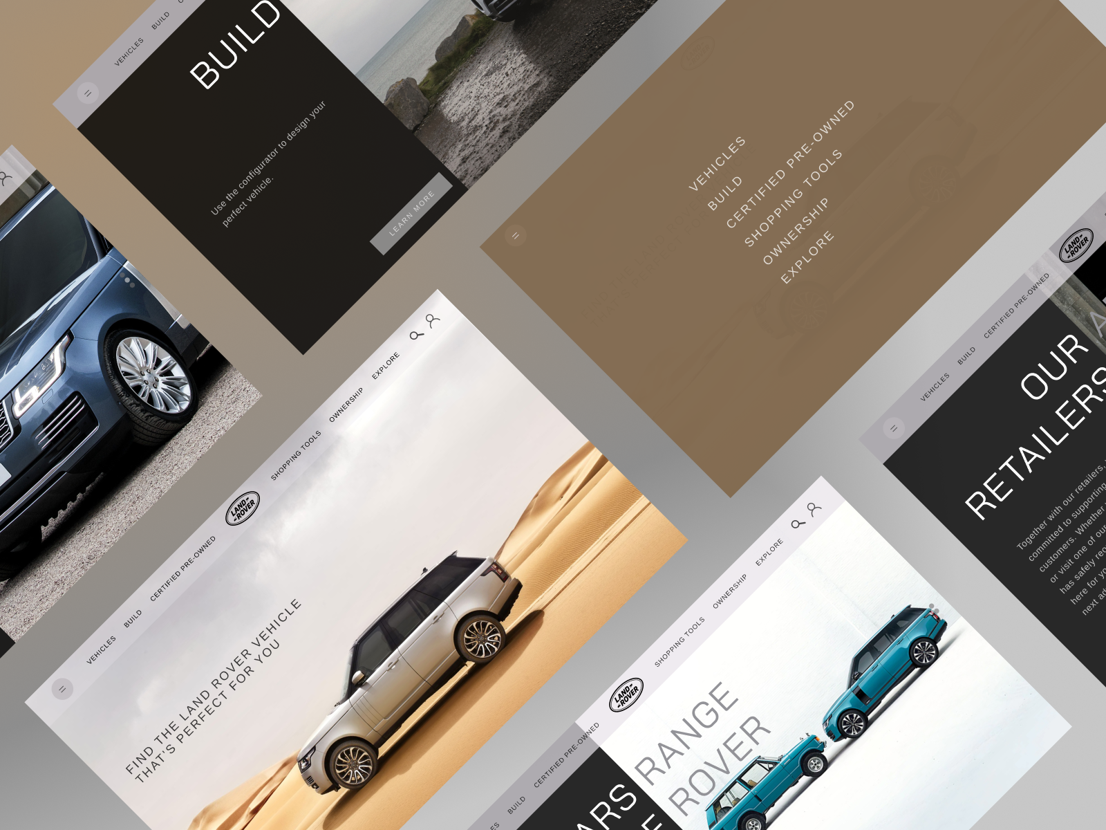 Re-design of the first page Range Rover website. by Anastasia on Dribbble