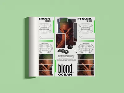 Frank Ocean - Blond 3d album album cover creative design design inspiration download frank ocean gradient graphic design green illustrator minimal mockup music photoshop poster poster design typography vector