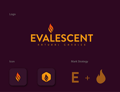 Evalescent Natural Candles Logo Design animation app branding design graphic design illustration logo vector