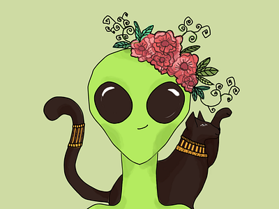Anyway..."cats" alien cartoon cute drawing illustration new new project sketchbook