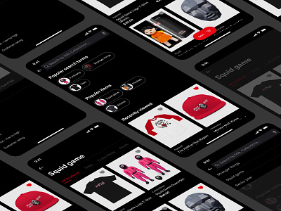 Netflix shop app ui concept appdesign appui cart darkmode design ecommerce figma freelance minimal mobile mobileapp netflix ui uidesign ux