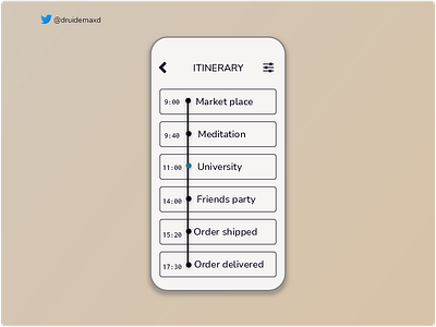 Itinerary app branding design typography ui ux