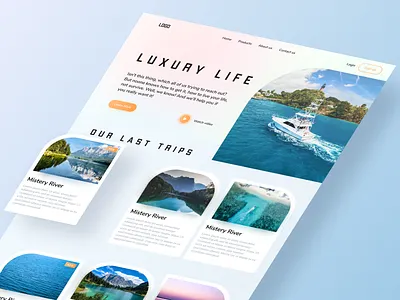 Homepage for life coach website design homepage landing page luxury minimal sea ui uiux website yacht