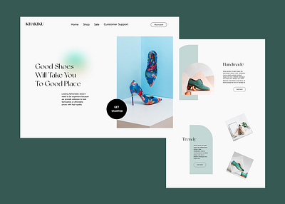 Khakiku - Footwear Online Shop Exploration ui web design