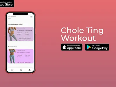 Chole Ting Workout App adobe adobeps adobexd app choleting illustration mobileapp ui userexperience userinterface ux