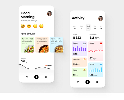 Activity Tracker App app concept design fit fitness health mobile tracker ui ux