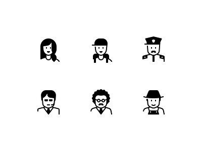 Characters icons agent character icons characters clean gardener human humans icon icon pack icon set icons line icons minimal people people icons policeman professor school teacher users