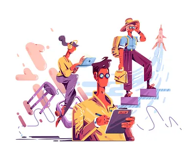 2D Illustration - Team Work 2d illustration motion design motion graphics team