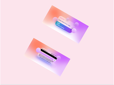 Glassmorphic debit card design ui