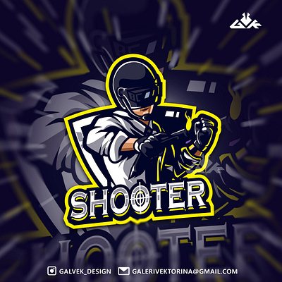 Shooter for gamer FPS animation branding design graphic design icon illustra illustration logo vector