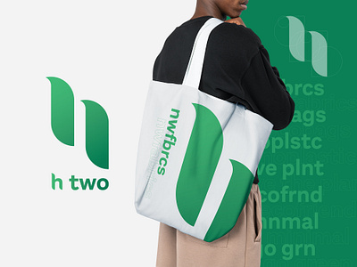 h two - eco friendly bags adobe brand brand design brand identity branding branding design des design eco eco friendly go green graphic design identity branding identity design illustration logo logobranding logodesign logoinspiratio no palstic