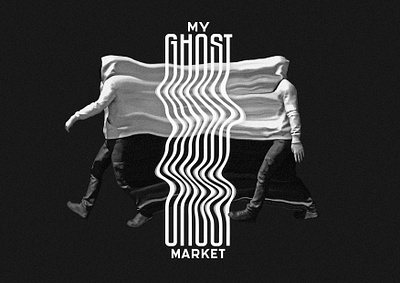 My ghost market design game glitch high style lettering logo logotype music typography