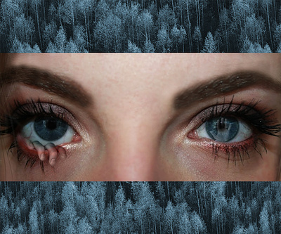 Mysterious Eyes eyes hands photos photoshop surrealism woods