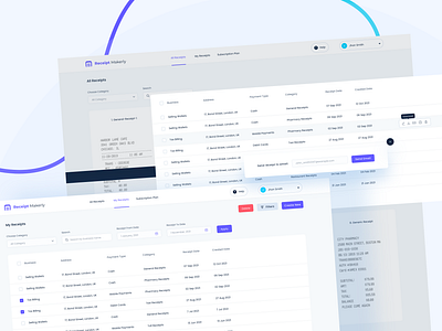 Receipt Makerly - Online Receipt Maker app builder clean design email generator interface maker receipt send template ui ui design ux