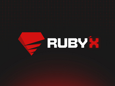 RUBYX Logo Design | Data Mining Company black branding creative logo dark data data mining design ecommerce graphic design icon logo logo design mark minimal modern modern logo red ruby