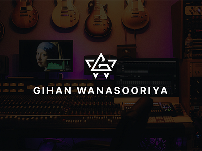 Gihan Wanasooriya(musician) brand identity branding design digital art flat logo graphic design illustration line logo uniqeu