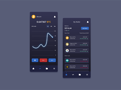 mycoin app design exploration explore minimal mobile ui ui