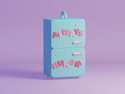 Always Hungry! 3d 3d modelling blender cycles design icon illustration vector