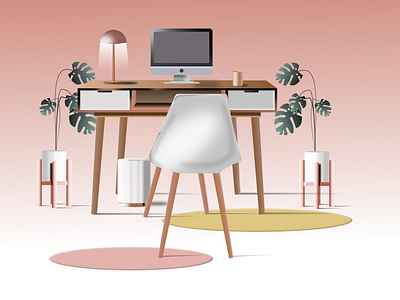 Workspace illustration (Figma) 3d illustration figma illustration