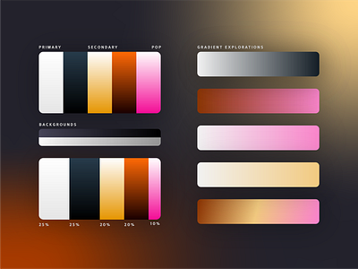 Color Palette Explorations art brand design branding color palettes color themes color theory colors design gradients graphic design illustration ui