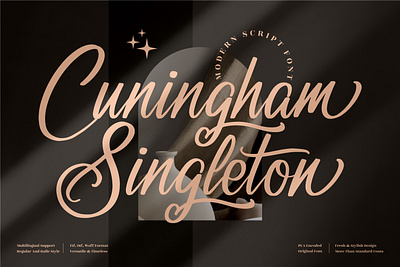 Cuningham Singleton - Modern Calligraphy Font 3d animation app branding design graphic design icon illustration logo motion graphics typography ui ux vector