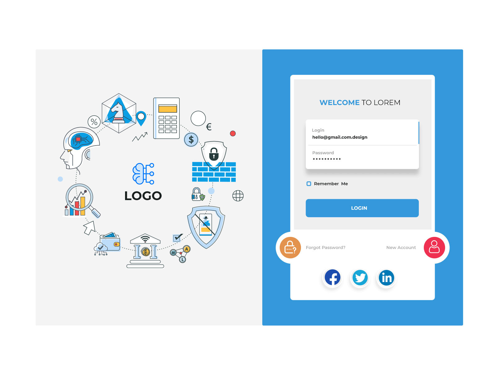 Login Screen UI/UX by Mohan M on Dribbble
