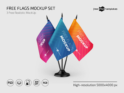 Free Desk Flags Mockup design flag flags free freebie mock up mockup mockups photoshop psd template