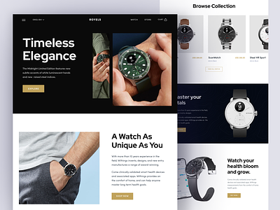 Watch Landing Page agency agency landing page best landing page design branding design ecommerce ecommerce landing page ecommerce web gadget gadget web homepage logo ui watch watch ecommerce watch landing page watch ui watch web watch website website design
