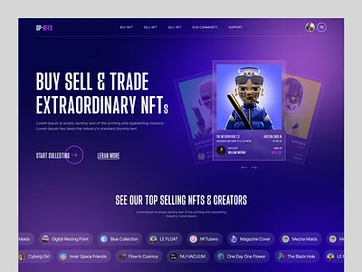 NFT Website Design bitcoin blockchain crypto wallet cryptoart cryptocurrency elegant ethereum marketplace nft nft marketplace nft music nft token nft website nftart token trade web 3 web 3.0 web design web3 web