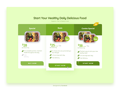 Eat Healthy Food Ingredients UI Design - 3 cooking coraousel figma healthyfood marketplace menu plan plansection prototype ui ui inspiration vegetables web design