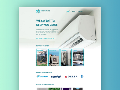 Breezy Brands air conditioning web design