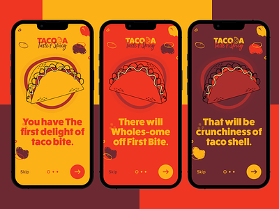 Tacoda | Mobile app design best design colorful design designops dribbble food food and drink food app food app ui food delivery menu mobile app design onboarding ui design restaurant restaurant app taco trending design uidesign user experience user interface uxdesign