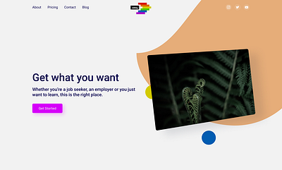 Jobly - Landing page - DailyUI app dailyui design ui