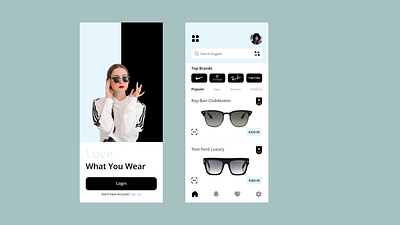 #13 Sunglasses e-commerce App UI/UX design in figma app design application design figma figmadesign figmauiux mobileui sunglasses ui uiux ux