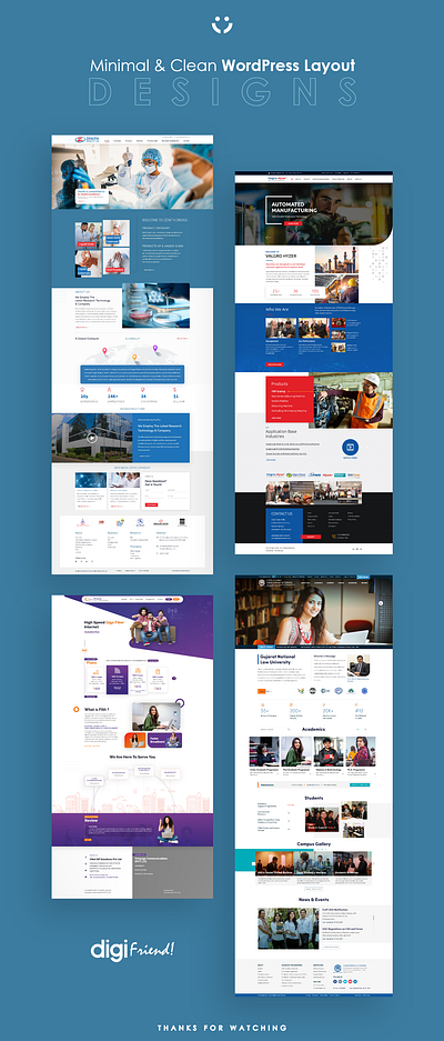 Minimal & Clean Wordpress theme designs branding design homepage landing page ui website wordpress