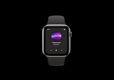 Music Player on Smart Watch daily ui figma music player smart watch uiux