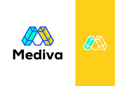 Mediva M logo brand branding design graphic design illustration logo logo design m logo mark mediva minimal modern ui