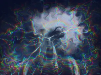 Exploring Chromatic Aberrations chromatic aberration dark illustration procreate