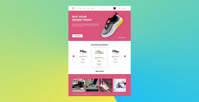 SHOE LANDING PAGE branding daily ui design ui xd