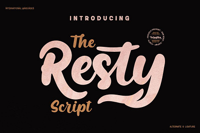 Resty font scriptfont typography vintagefont