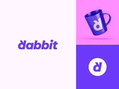 Rabbit logo design / Wordmark animal tech marks b2b technology illustration corporate identity developer letter mark monogram geometric logo designer negative space typography r logos brand branding rabbit logo ai app smart clever modern logo design startups logomark logotype vector letter symbol wordmark creative idea