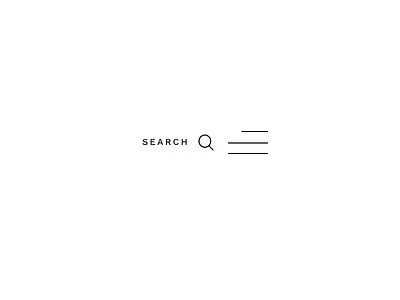 Search with Menu hamburger menu navigation search