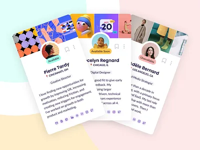 Profile Card Design agency avatar card contact contacts design friends interface profile profile details profile page saas social studio ui ui design ux ux design webdesign website