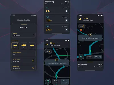 Debbie app dark design hyper ios iphone ui ux