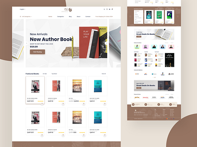 E-Commerce Book Store Web Ui android app books bookstore dailyui design ecommerce illustration minimal onlinebooks typography ui uiux