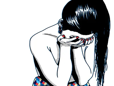 Empty art artwork blue design fashion illustration illustration portrait