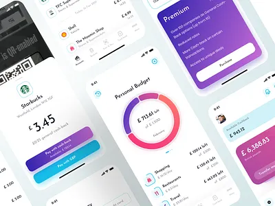 Monid app banking clean ios money transactions ui ux