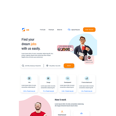 FINDER JOB app design graphic design illustration ui ux